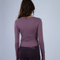 Purple Blush Elegance Long-Sleeve Active Top