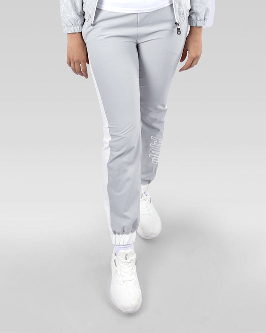 Gray Printed Sports Sweatpants for Teen Girls