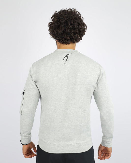 Gray T-shirt with a Sleeve Pocket