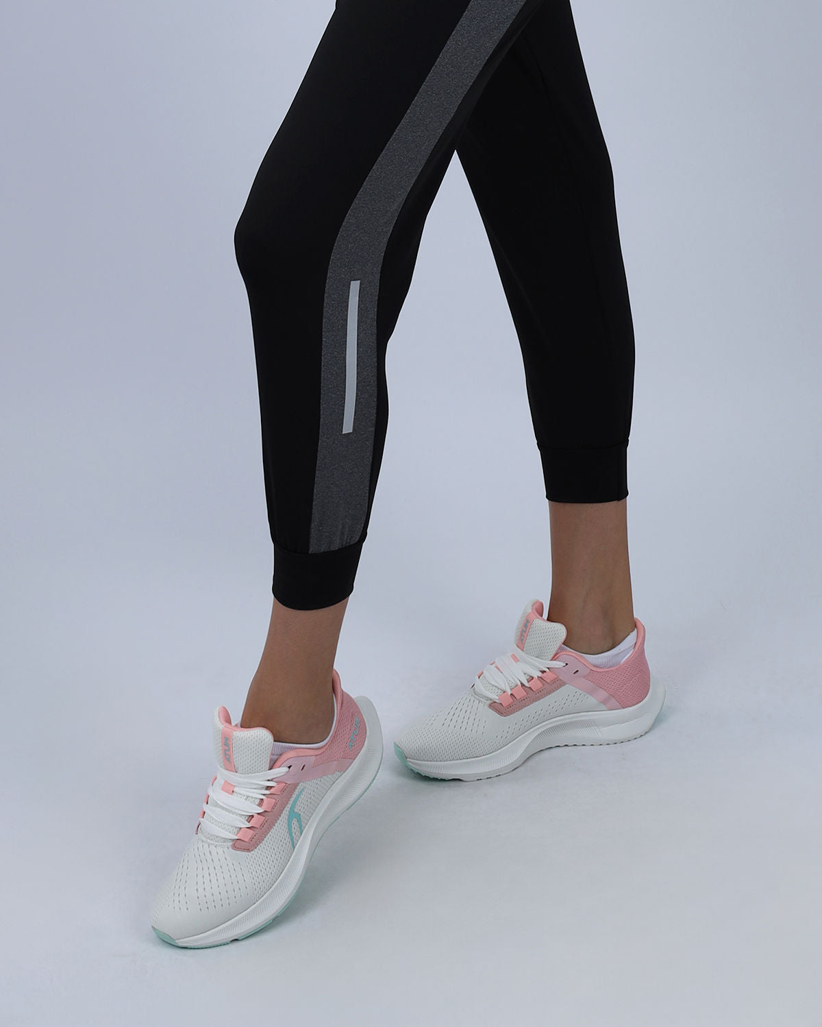 Black Stride Contrast Panel Leggings