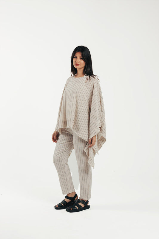 Linen Boxy Poncho