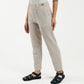 Linen Elastic Waist Striped Pants