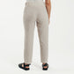 Linen Elastic Waist Striped Pants