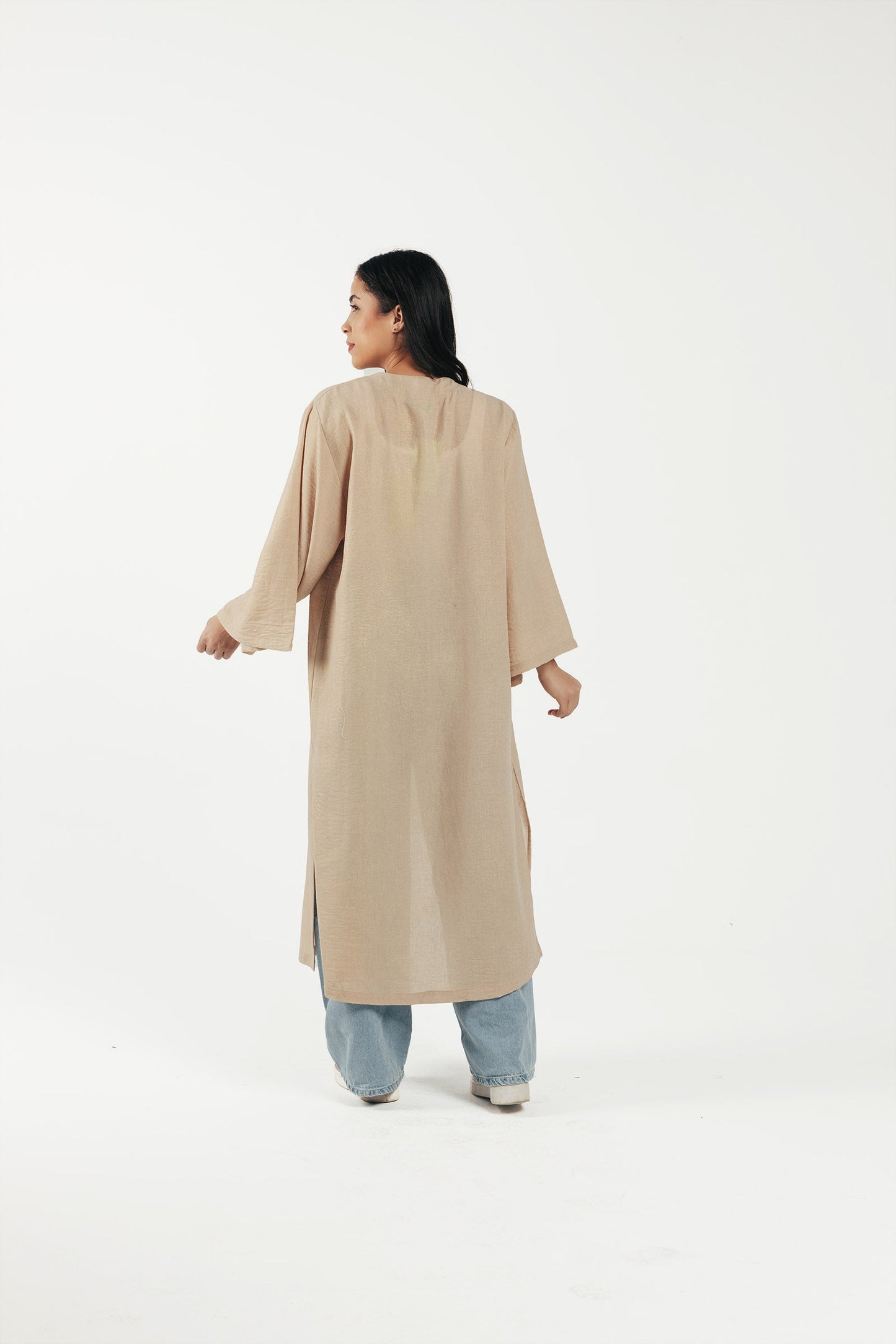 Linen Open Front Kimono