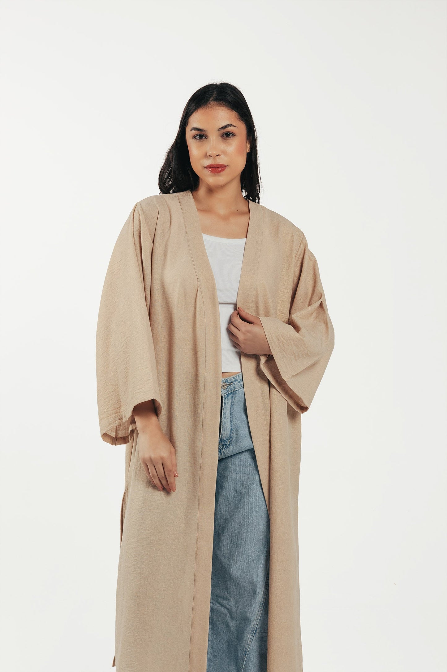 Linen Open Front Kimono