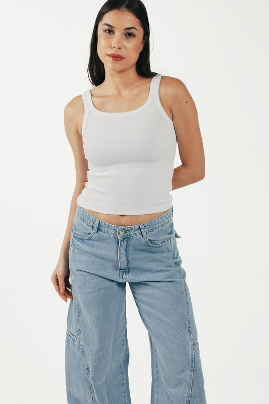 Ribbed Round Neck Top