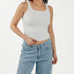 Ribbed Round Neck Top