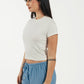 Crew Neck Cropped Top