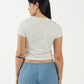 Crew Neck Cropped Top