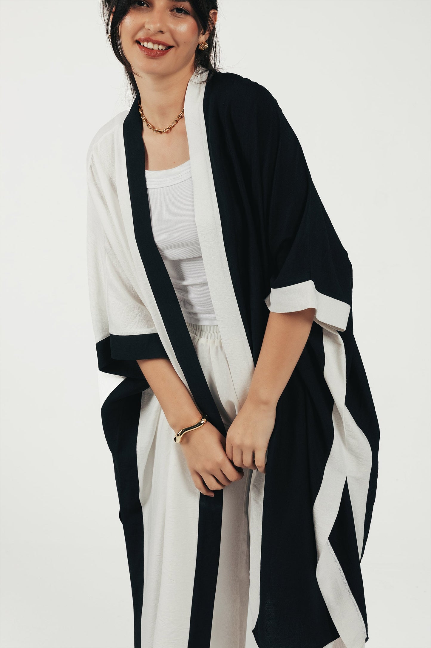 Dual Tone Flowy Kimono