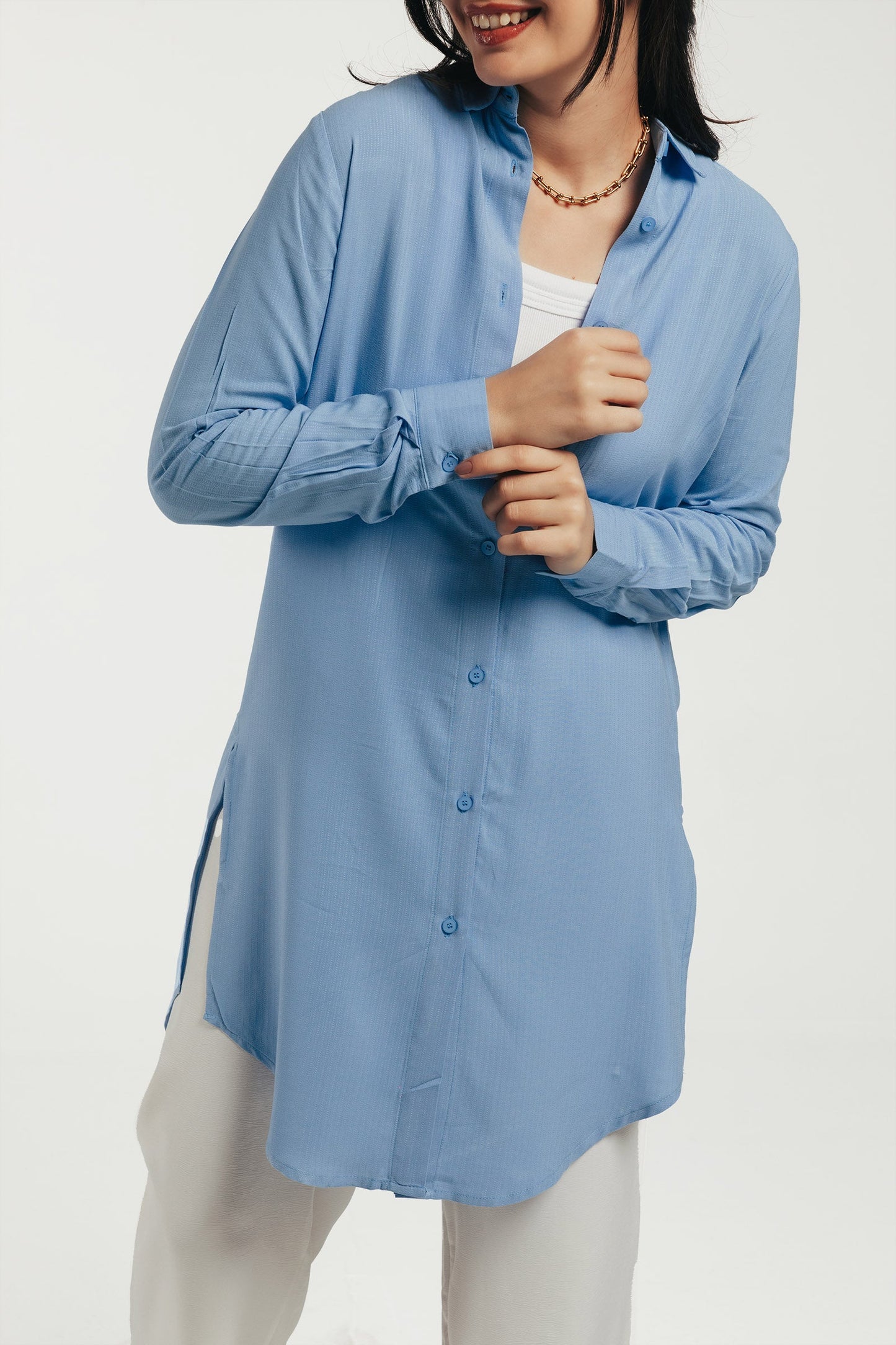 Rayon Waffle Long Shirt