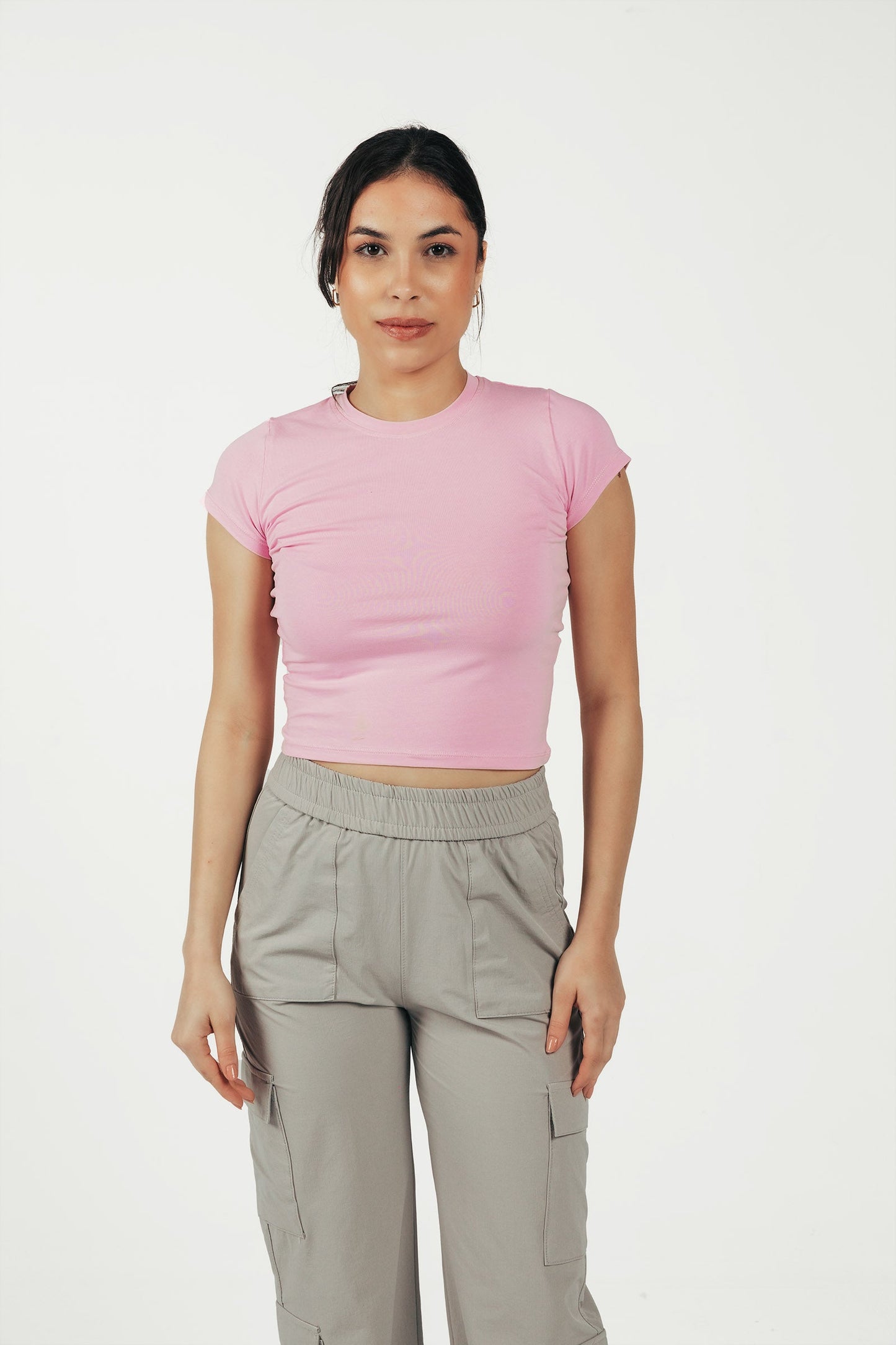 Crew Neck Cropped Top