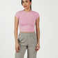 Crew Neck Cropped Top