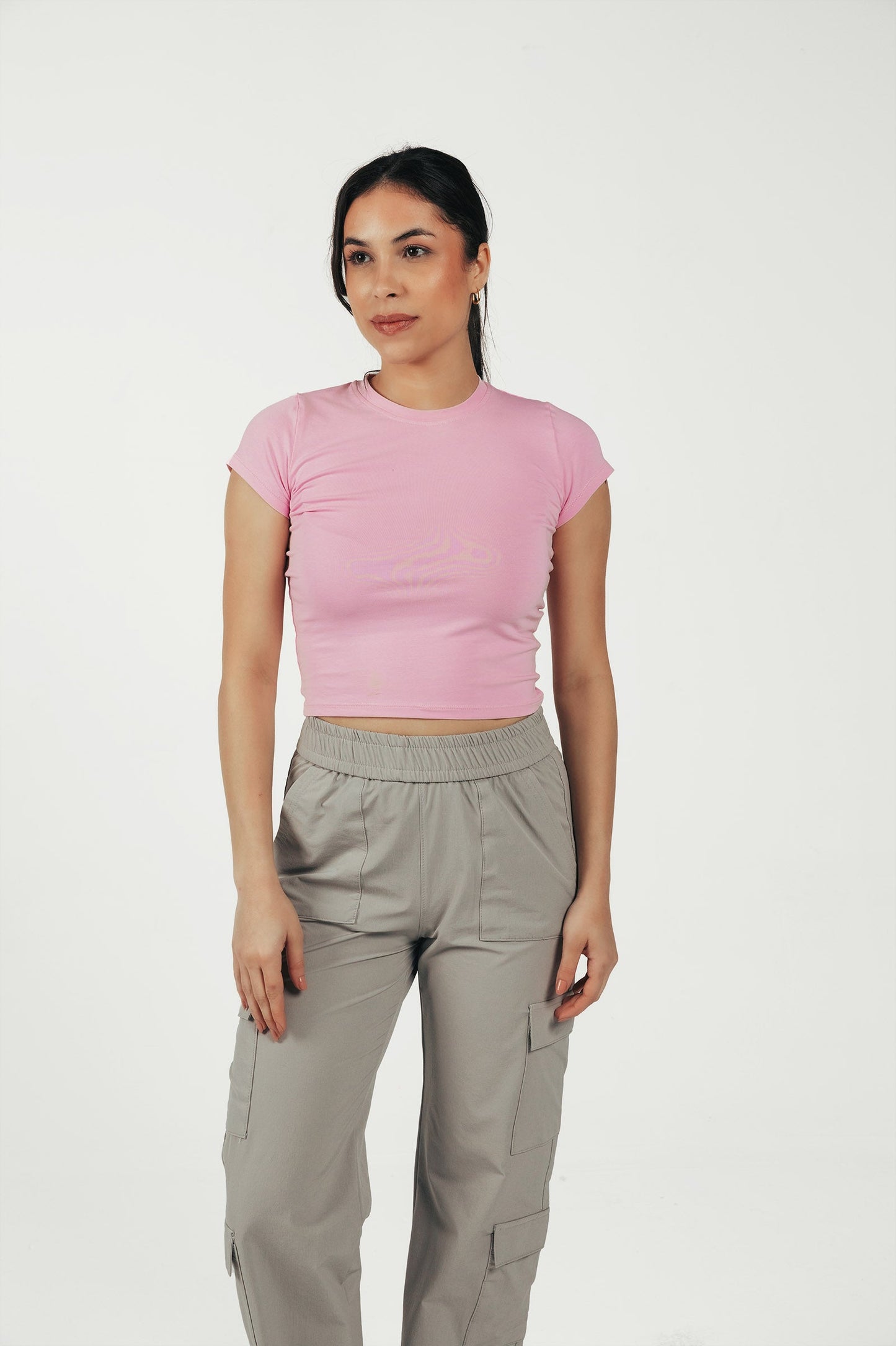 Crew Neck Cropped Top