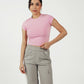 Crew Neck Cropped Top