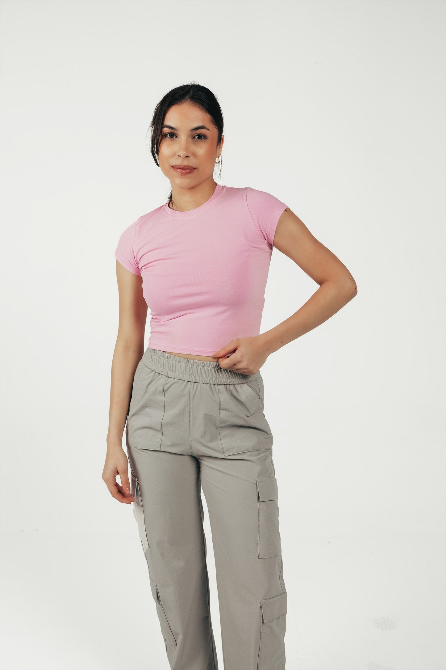 Crew Neck Cropped Top