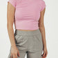 Crew Neck Cropped Top