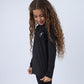 Black Vivid Long-Sleeve Hoodie for Teen Girls