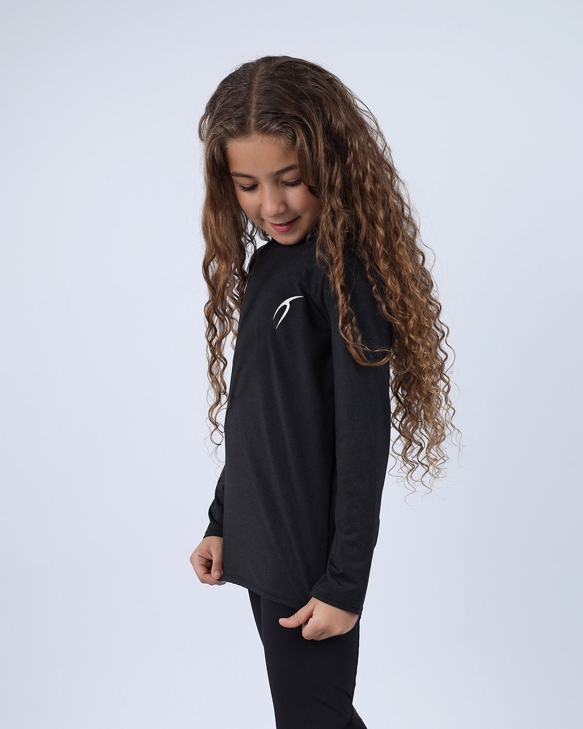 Black Vivid Long-Sleeve Hoodie for Teen Girls