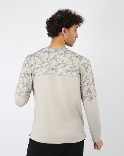 Light Gray Long Sleeve Fitness Top