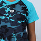 Turquoise Army Training Sports T-Shirt for Teen Boys