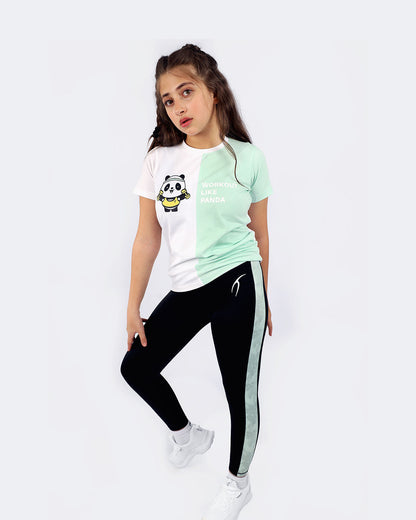 بنطال ضيق أسود من الرخام للفتيات المراهقات