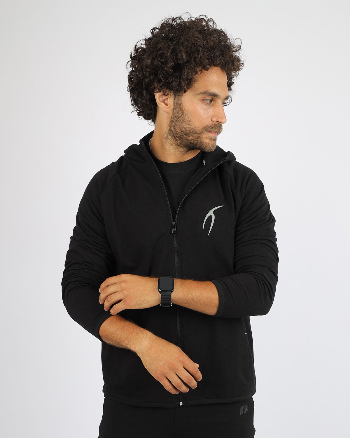 Black Full Zip Hoodie