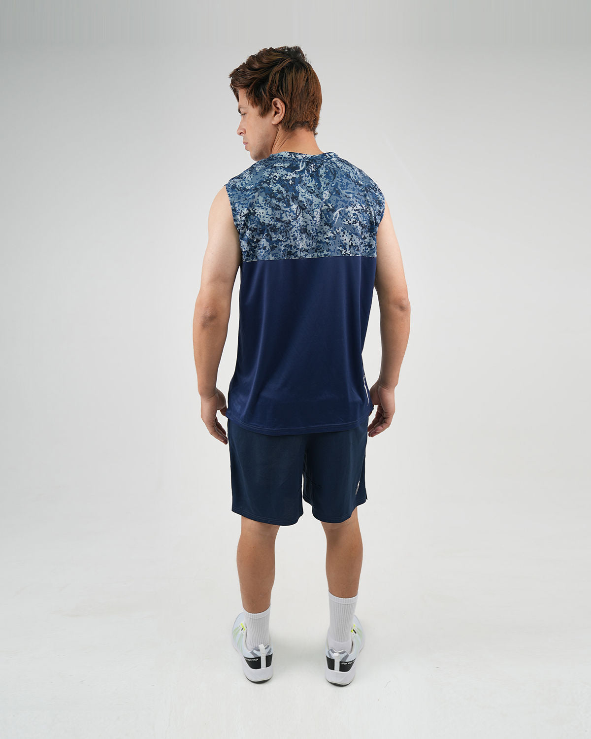 ATUM| Hi-Dri Cut-Off Men's Tank - Navy