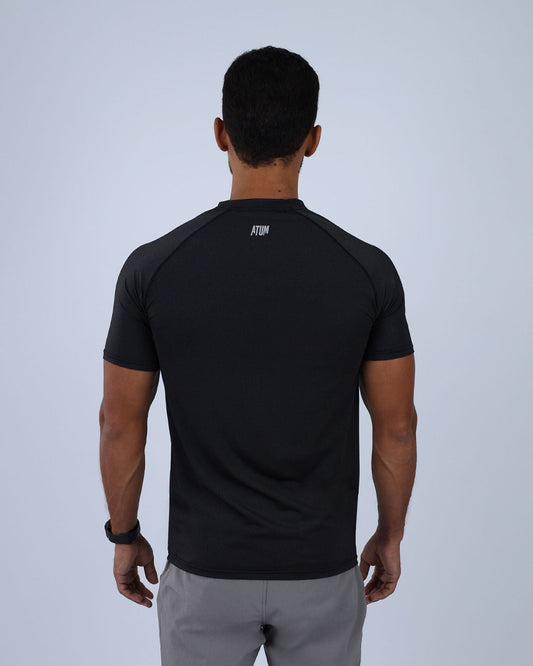 Black Dri-Fit Short-Sleeve Fitness Top