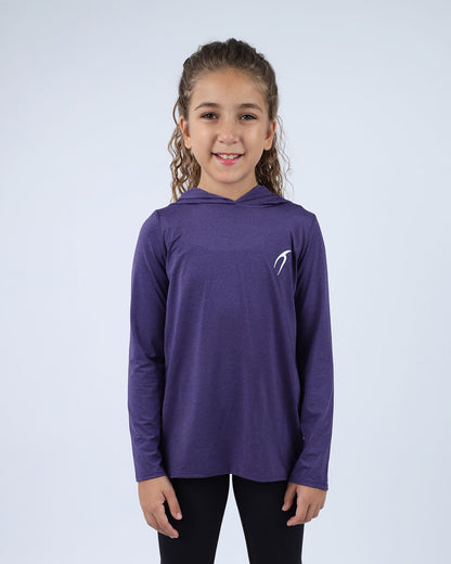 Purple Vivid Long-Sleeve Hoodie for Girls