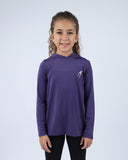 Purple Vivid Long-Sleeve Hoodie for Teen Girls