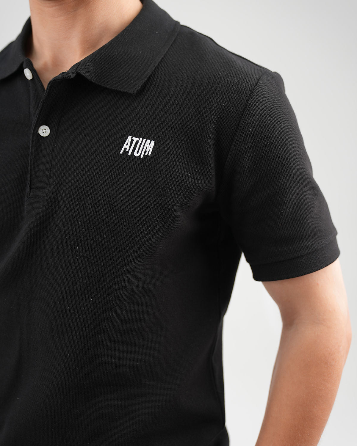 ATUM| Regular Fit Men's Polo T-Shirt - Black