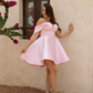 Off Shoulder Flared Soiree Dress