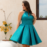 Flocked Soiree Dress