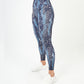 ATUM| Marble Printed Women's Leggings - Navy