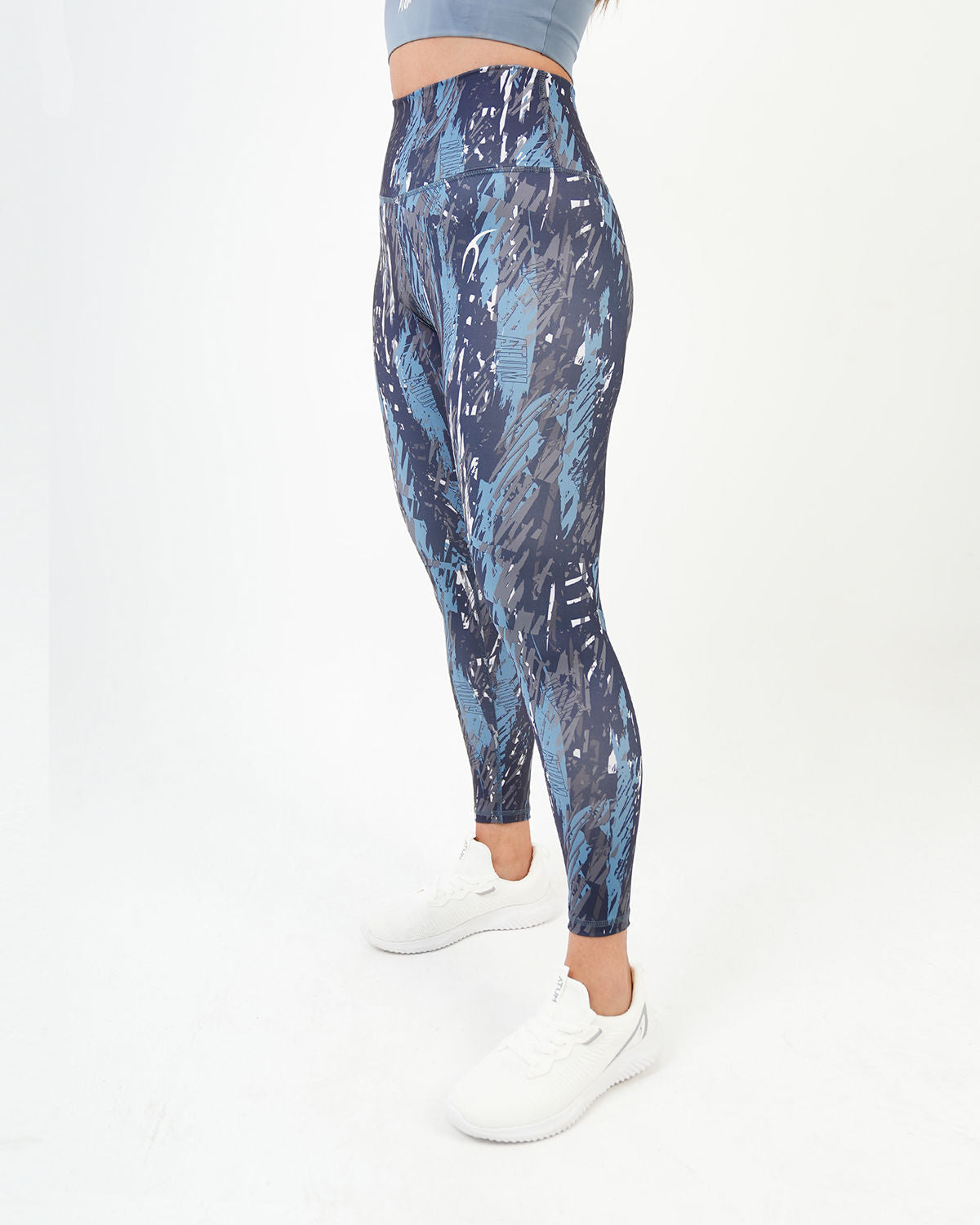 ATUM| Marble Printed Women's Leggings - Navy