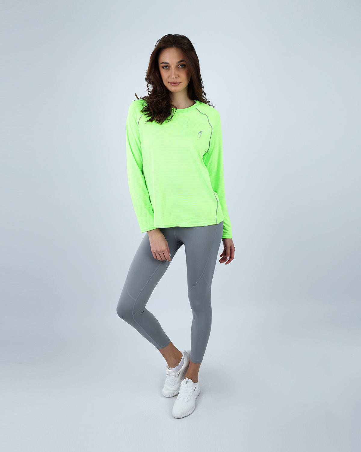 Lime Green Slim Long Sleeve Sports Top