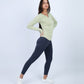 Light Green Blush Elegance Long-Sleeve Active Top