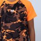 Orange Army Training Sports T-Shirt for Teen Boys