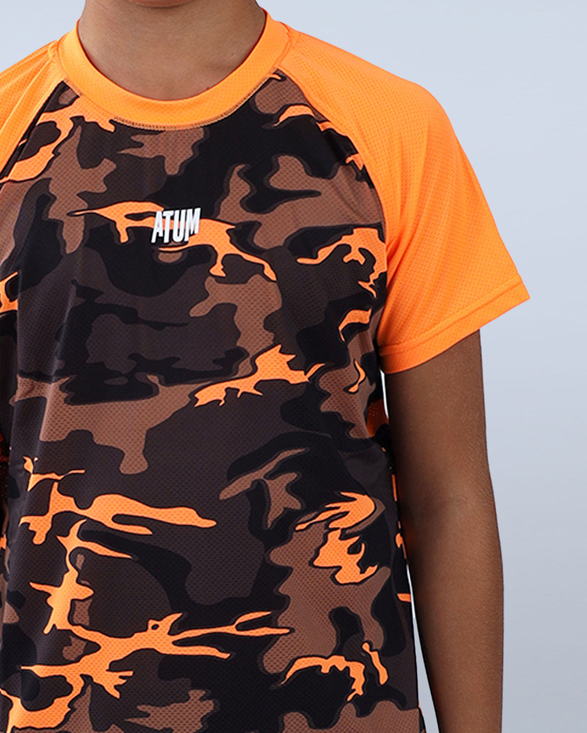 Orange Army Training Sports T-Shirt for Teen Boys