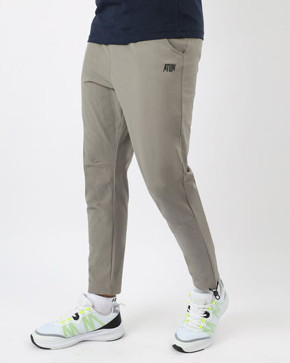 Gray Slim-Fit Jogger Pants