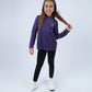 Purple Vivid Long-Sleeve Hoodie for Teen Girls