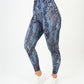 ATUM| Marble Printed Women's Leggings - Navy