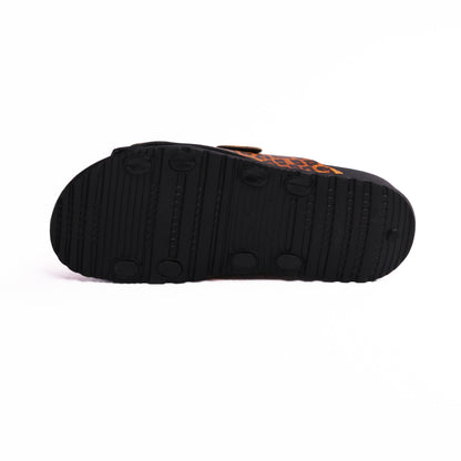 Black Double Buckle Printed Slide