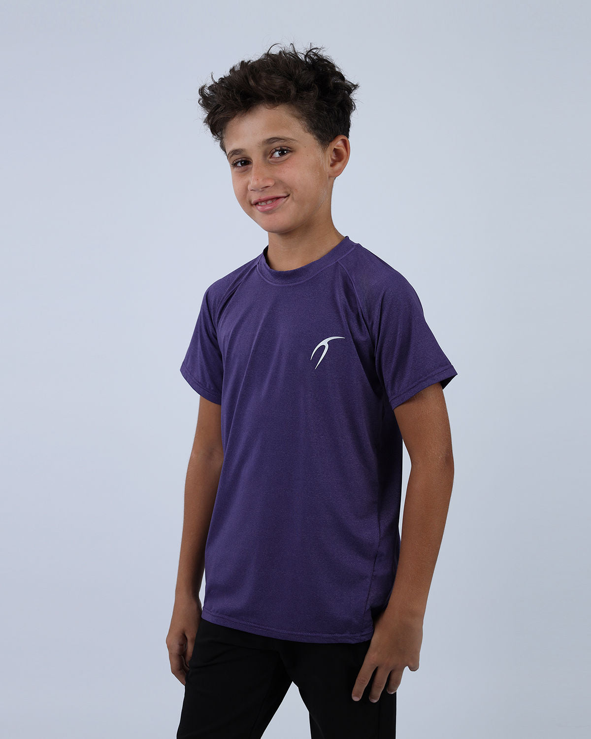 Purple Power-On Sports T-Shirt for Teen Boys