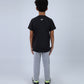 Black Power-On Sports T-Shirt for Boys