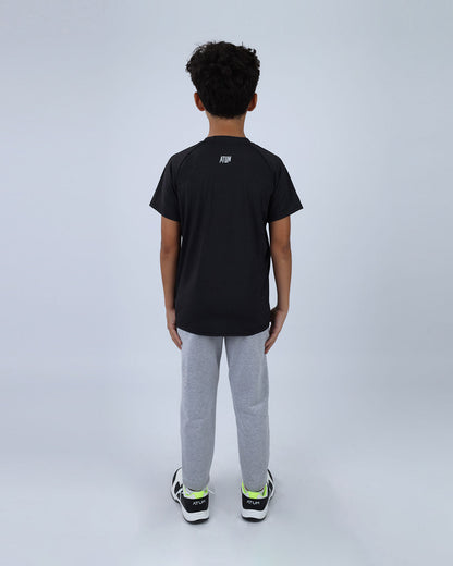 Black Power-On Sports T-Shirt for Boys