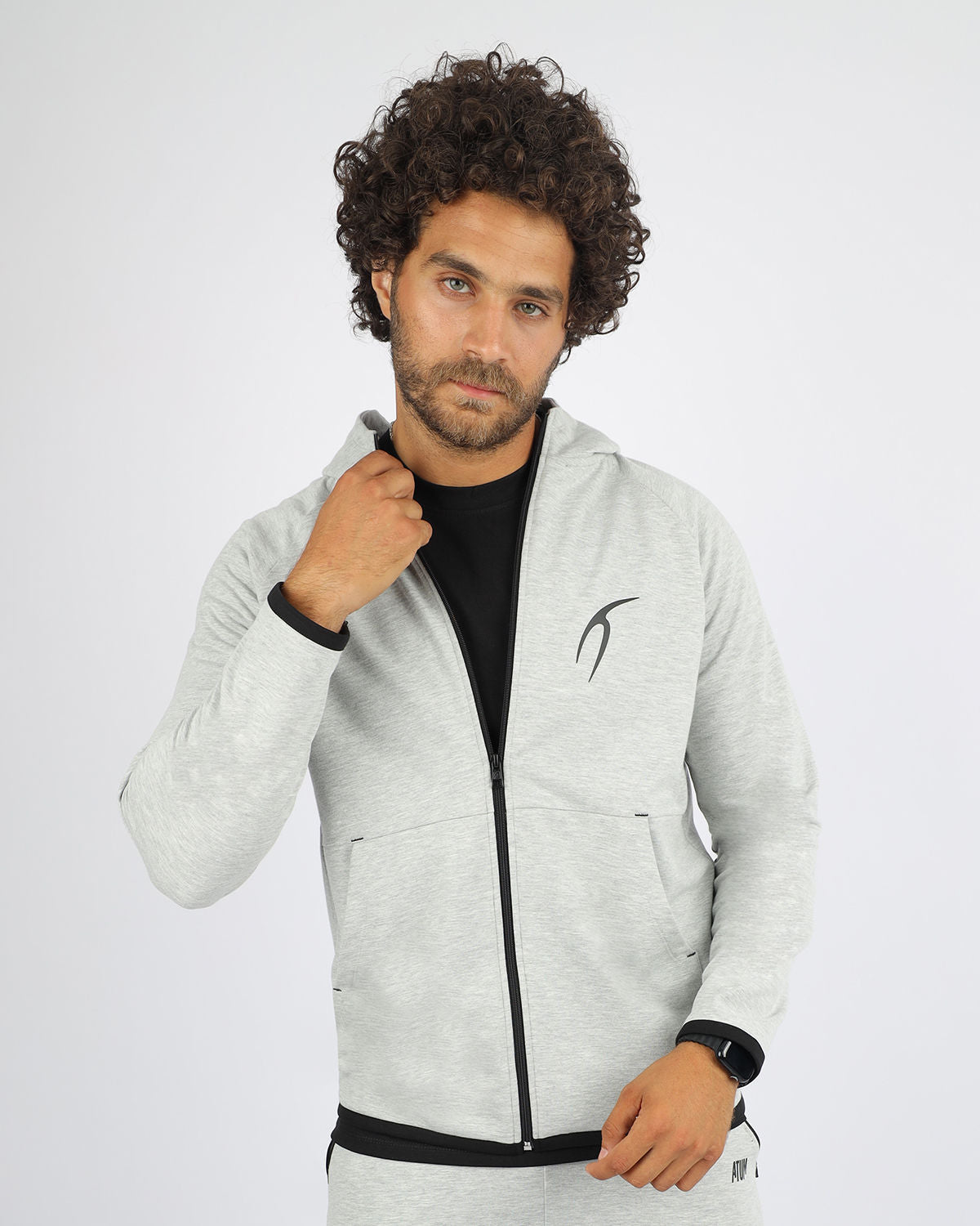 Gray Full Zip-up Hoodie