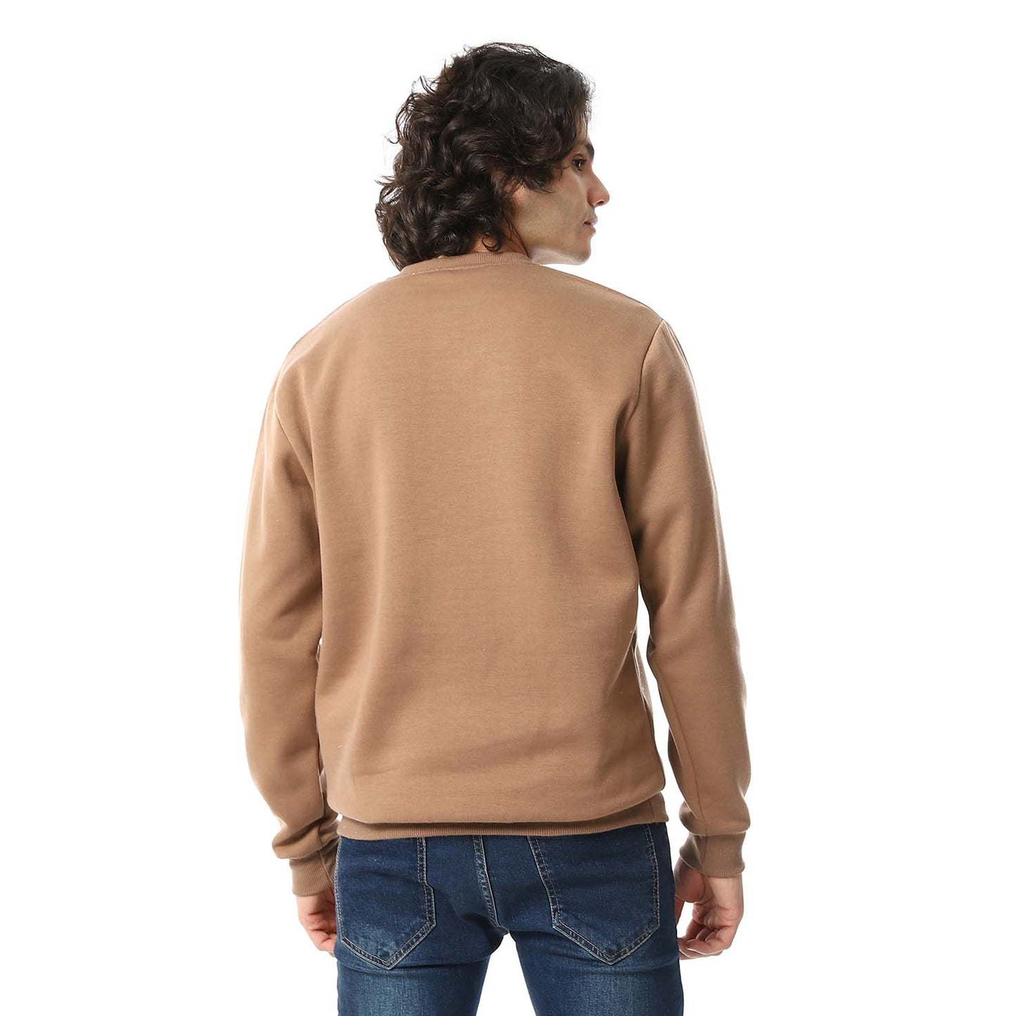 Casual V-Neck Sweatshirt - سويت شيرت كاجوال برقبة V