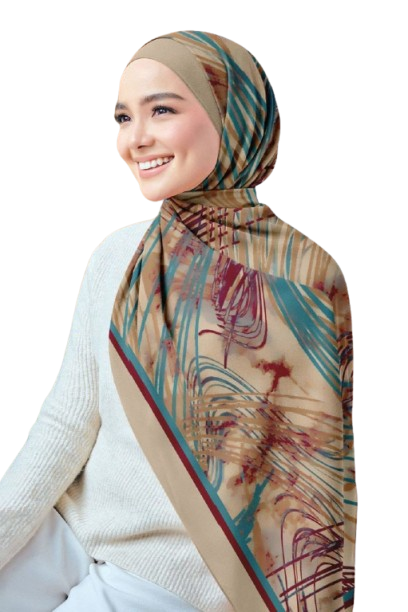 Printed Chiffon Crepe Scarf